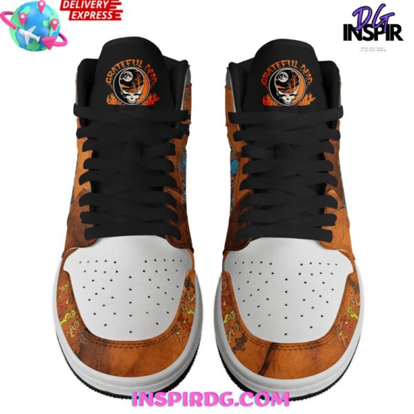 Tubopro Grateful Dead AJ1 High Sneakers Shoes For Men And Women - Image 3