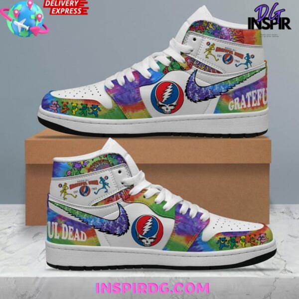 Tubopro Grateful Dead AJ1 High Sneakers Shoes For Men And Women