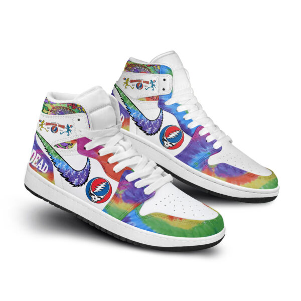 Tubopro Grateful Dead AJ1 High Sneakers Shoes For Men And Women - Image 3