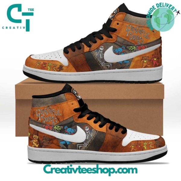 Tubopro Grateful Dead AJ1 High Sneakers Shoes For Men And Women - Image 2