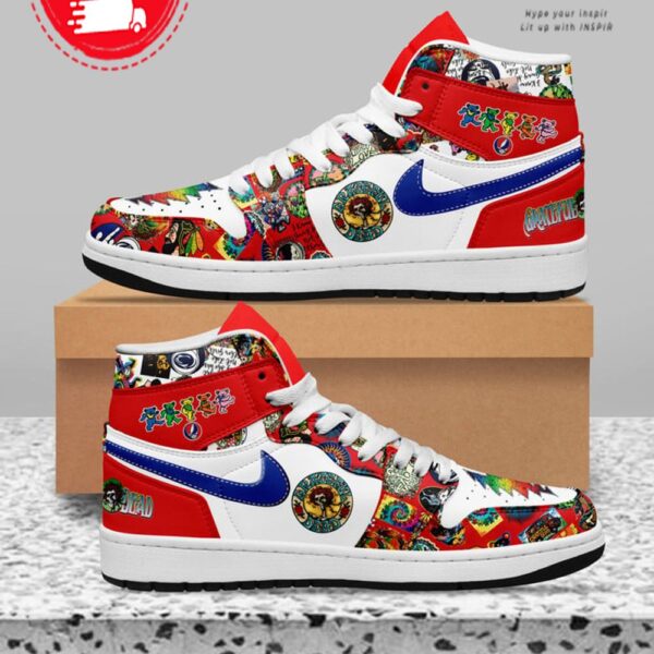 Tubopro Grateful Dead AJ1 High Sneakers Shoes For Men And Women