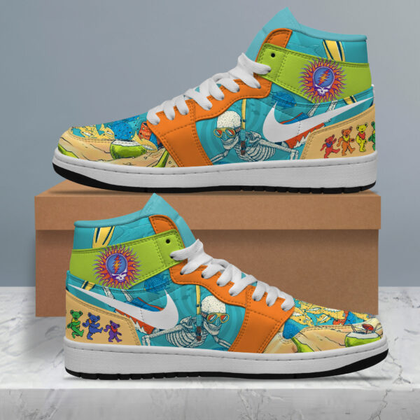 Tubopro Grateful Dead AJ1 High Sneakers Shoes For Men And Women