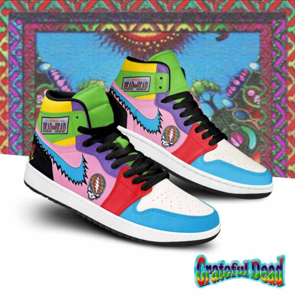 Tubopro Grateful Dead AJ1 High Sneakers Shoes For Men And Women