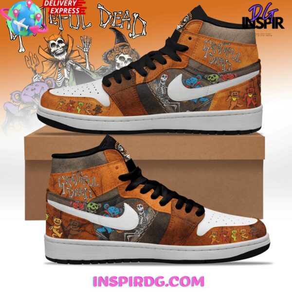 Tubopro Grateful Dead AJ1 High Sneakers Shoes For Men And Women