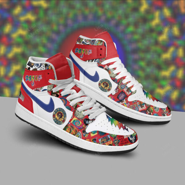Tubopro Grateful Dead AJ1 High Sneakers Shoes For Men And Women