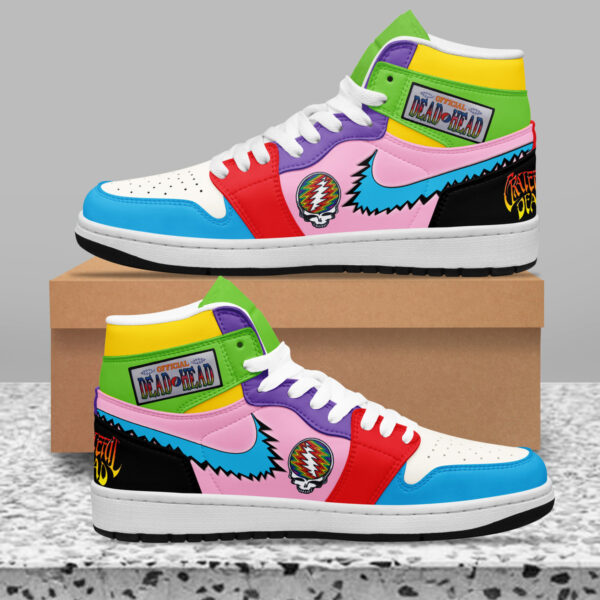 Tubopro Grateful Dead AJ1 High Sneakers Shoes For Men And Women - Image 2