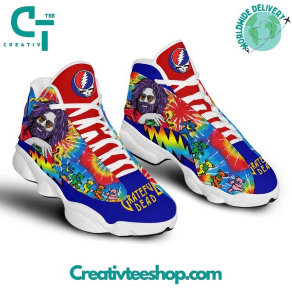 Tubopro Grateful Dead AJ13 Sneakers Shoes For Men And Women - Image 3