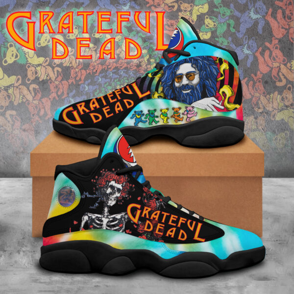 Tubopro Grateful Dead AJ13 Sneakers Shoes For Men And Women - Image 2