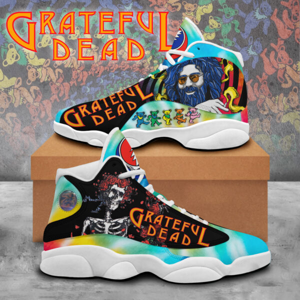 Tubopro Grateful Dead AJ13 Sneakers Shoes For Men And Women - Image 2