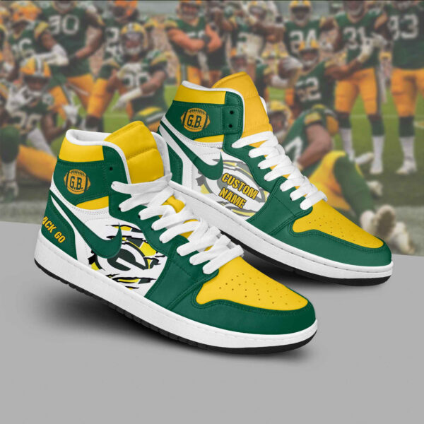 Tubopro Green Bay Packers AJ1 High Sneakers Shoes For Men And Women