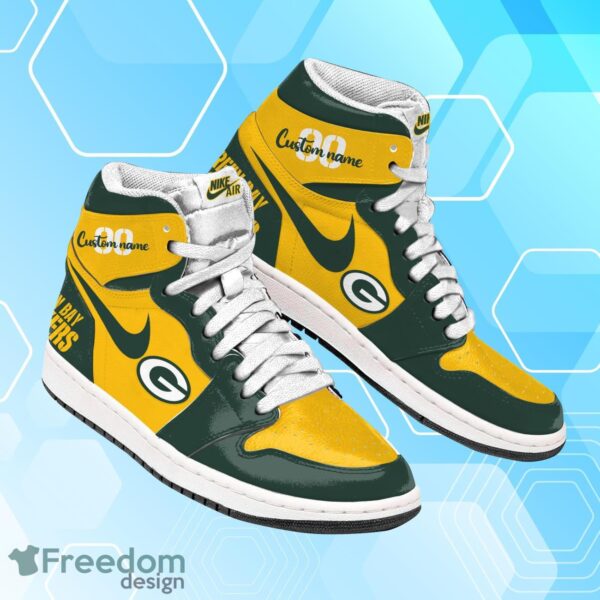 Tubopro Green Bay Packers AJ1 High Sneakers Shoes For Men And Women - Image 2