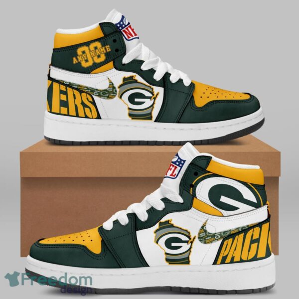 Tubopro Green Bay Packers AJ1 High Sneakers Shoes For Men And Women