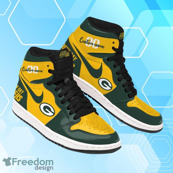 Tubopro Green Bay Packers AJ1 High Sneakers Shoes For Men And Women - Image 2