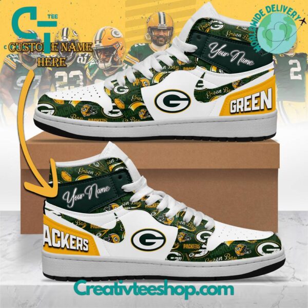 Tubopro Green Bay Packers AJ1 High Sneakers Shoes For Men And Women