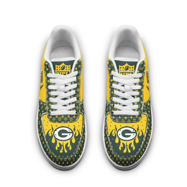 Tubopro Green Bay Packers NFL Air Low-Top Sneakers Shoes For Men And Women - Image 2
