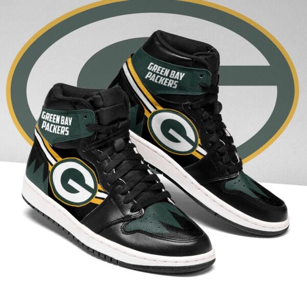 Tubopro Green Bay Packers NFL AJ1 High Sneakers Shoes For Men And Women
