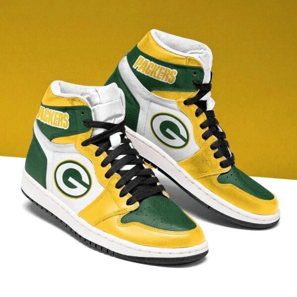 Tubopro Green Bay Packers NFL AJ1 High Sneakers Shoes For Men And Women