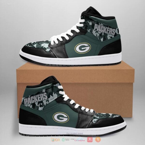 Tubopro Green Bay Packers NFL AJ1 High Sneakers Shoes For Men And Women