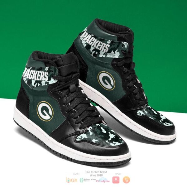 Tubopro Green Bay Packers NFL AJ1 High Sneakers Shoes For Men And Women - Image 2