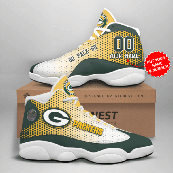 Tubopro Green Bay Packers NFL AJ13 Sneakers Shoes For Men And Women