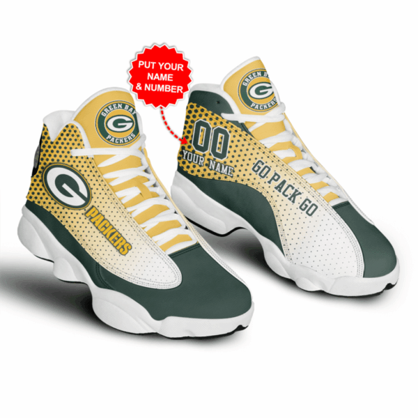 Tubopro Green Bay Packers NFL AJ13 Sneakers Shoes For Men And Women - Image 2