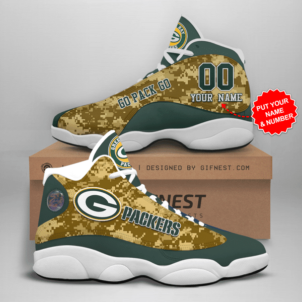 Tubopro Green Bay Packers NFL AJ13 Sneakers Shoes For Men And Women