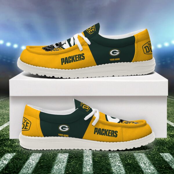 Tubopro Green Bay Packers Personalized Hey Dude Shoes For Men And Women - Image 4