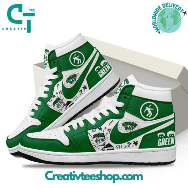 Tubopro Green Day AJ1 High Sneakers Shoes For Men And Women - Image 2