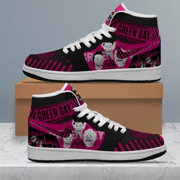 Tubopro Green Day AJ1 High Sneakers Shoes For Men And Women - Image 4