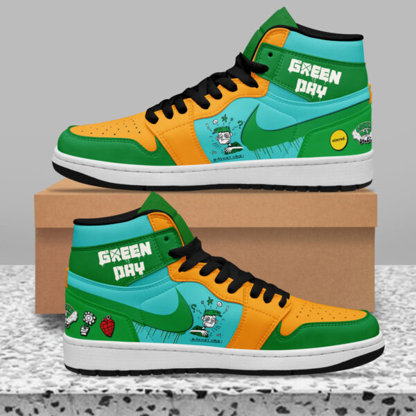 Tubopro Green Day AJ1 High Sneakers Shoes For Men And Women - Image 2