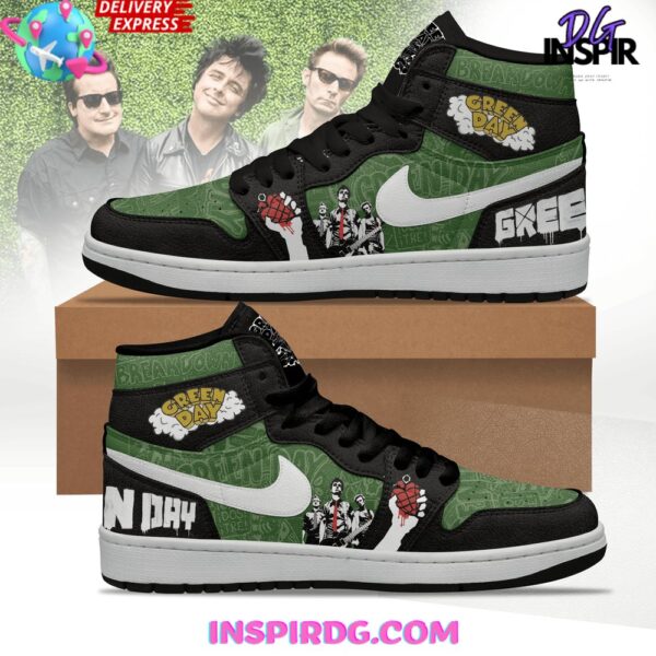 Tubopro Green Day AJ1 High Sneakers Shoes For Men And Women