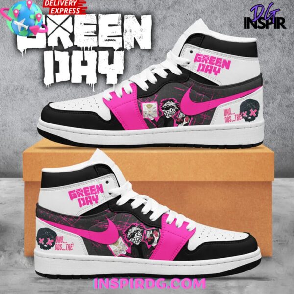 Tubopro Green Day AJ1 High Sneakers Shoes For Men And Women - Image 4