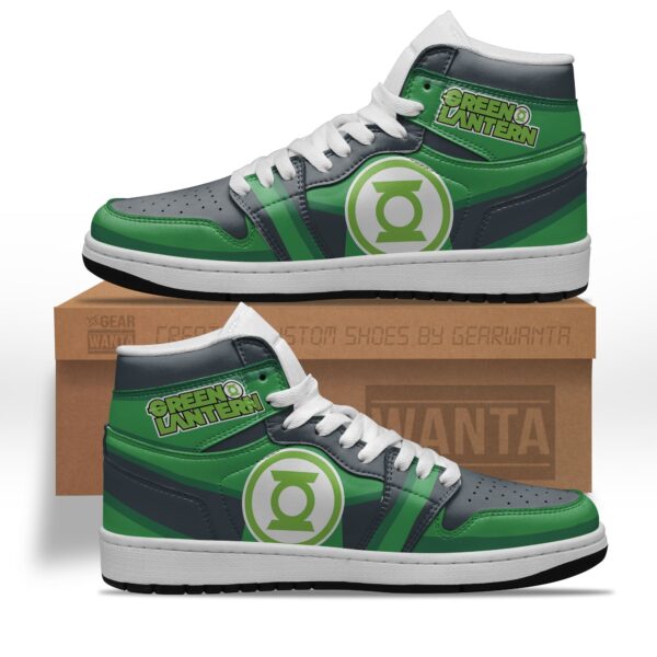 Tubopro Green Lantern AJ1 High Sneakers Shoes For Men And Women