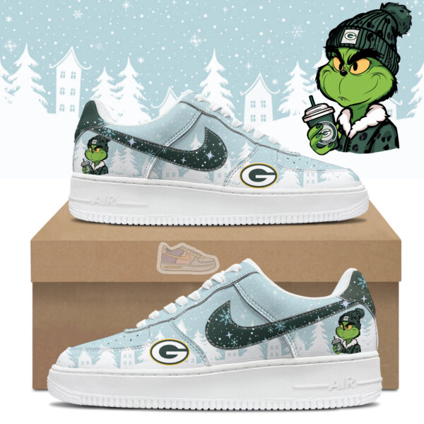 Tubopro Greenbay Packer Football Grinchmas Air Low-Top Sneakers Shoes For Men And Women