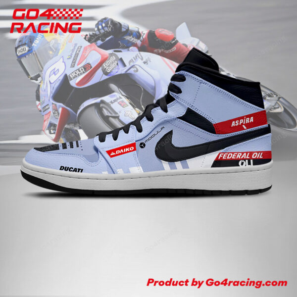 Tubopro Gresini Racing Ducati AJ1 High Sneakers Shoes For Men And Women - Image 2
