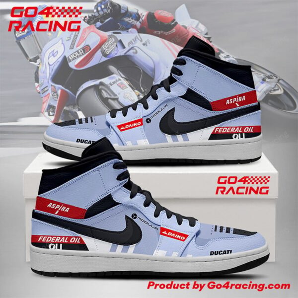 Tubopro Gresini Racing Ducati AJ1 High Sneakers Shoes For Men And Women