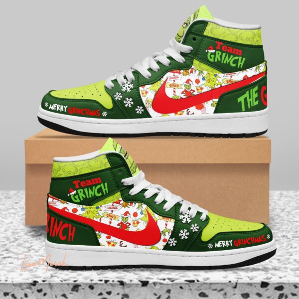 Tubopro Grinch AJ1 High Sneakers Shoes For Men And Women - Image 2