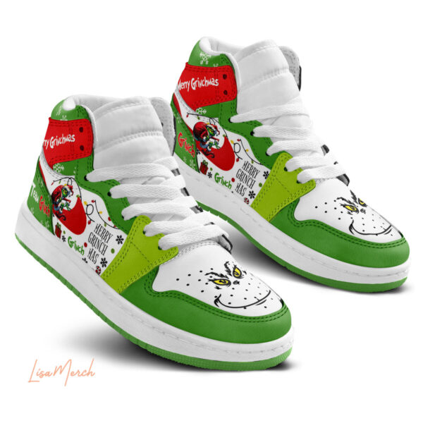 Tubopro Grinch AJ1 High Sneakers Shoes For Men And Women - Image 2