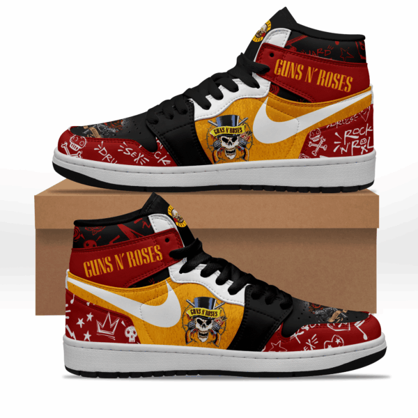 Tubopro Guns Nâ Roses AJ1 High Sneakers Shoes For Men And Women