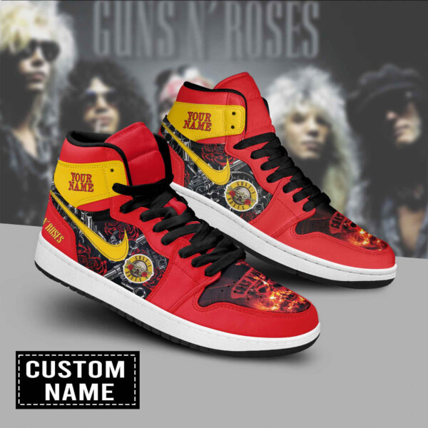 Tubopro Guns N Roses AJ1 High Sneakers Shoes For Men And Women