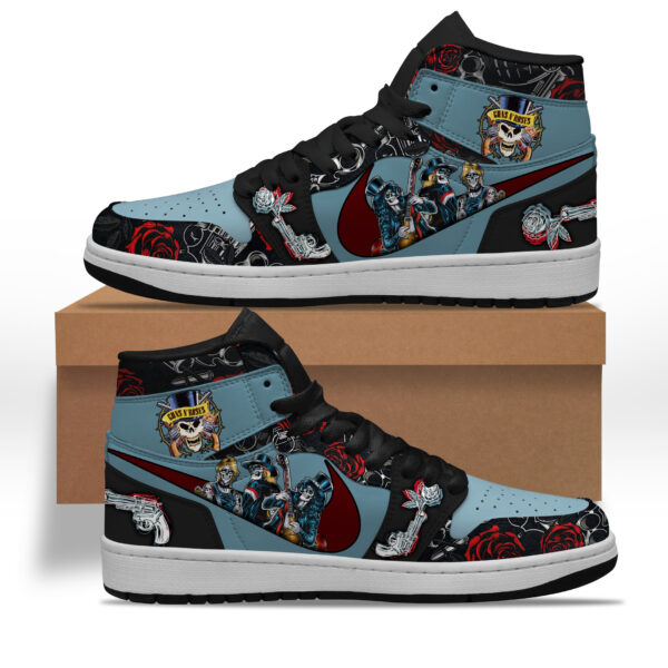 Tubopro Guns N Roses AJ1 High Sneakers Shoes For Men And Women