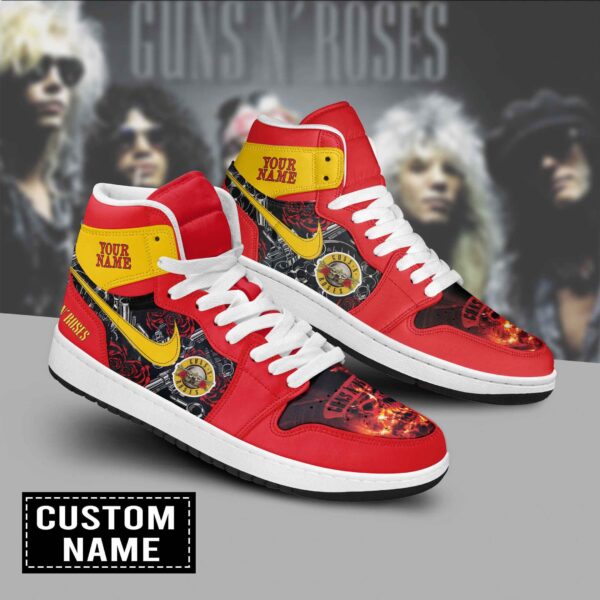 Tubopro Guns N Roses AJ1 High Sneakers Shoes For Men And Women