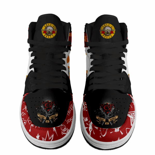 Tubopro Guns Nâ Roses AJ1 High Sneakers Shoes For Men And Women - Image 2