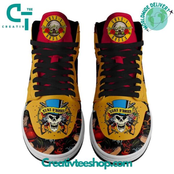 Tubopro Guns n Roses Appetite For Destruction AJ1 High Sneakers Shoes For Men And Women - Image 2