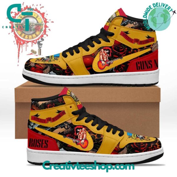 Tubopro Guns n Roses Appetite For Destruction AJ1 High Sneakers Shoes For Men And Women