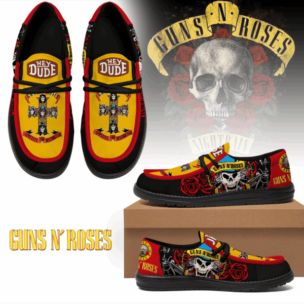 Tubopro Guns N Roses Personalized Hey Dude Shoes For Men And Women