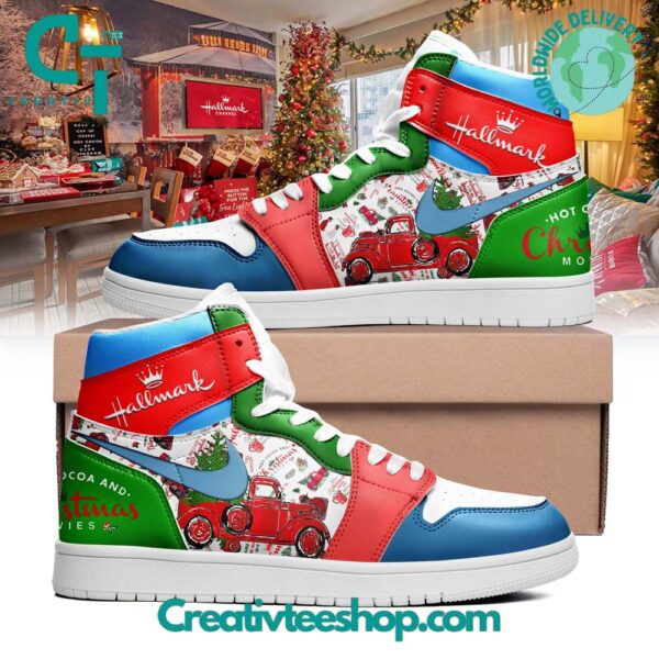 Tubopro Hallmark Christmas AJ1 High Sneakers Shoes For Men And Women
