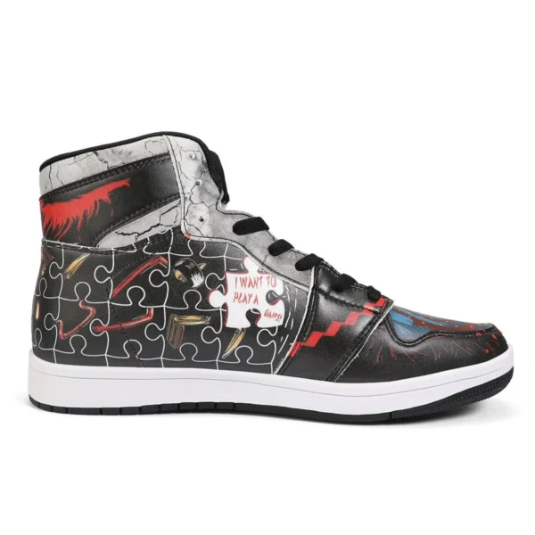 Tubopro Halloween Jigsaw AJ1 High Sneakers Shoes For Men And Women - Image 2