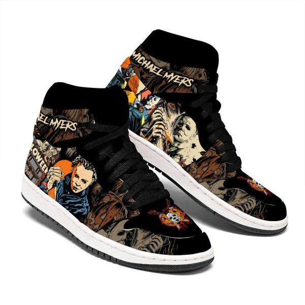 Tubopro Halloween Michael Myers AJ1 High Sneakers Shoes For Men And Women