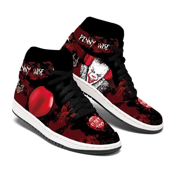 Tubopro Halloween Pennywise IT AJ1 High Sneakers Shoes For Men And Women